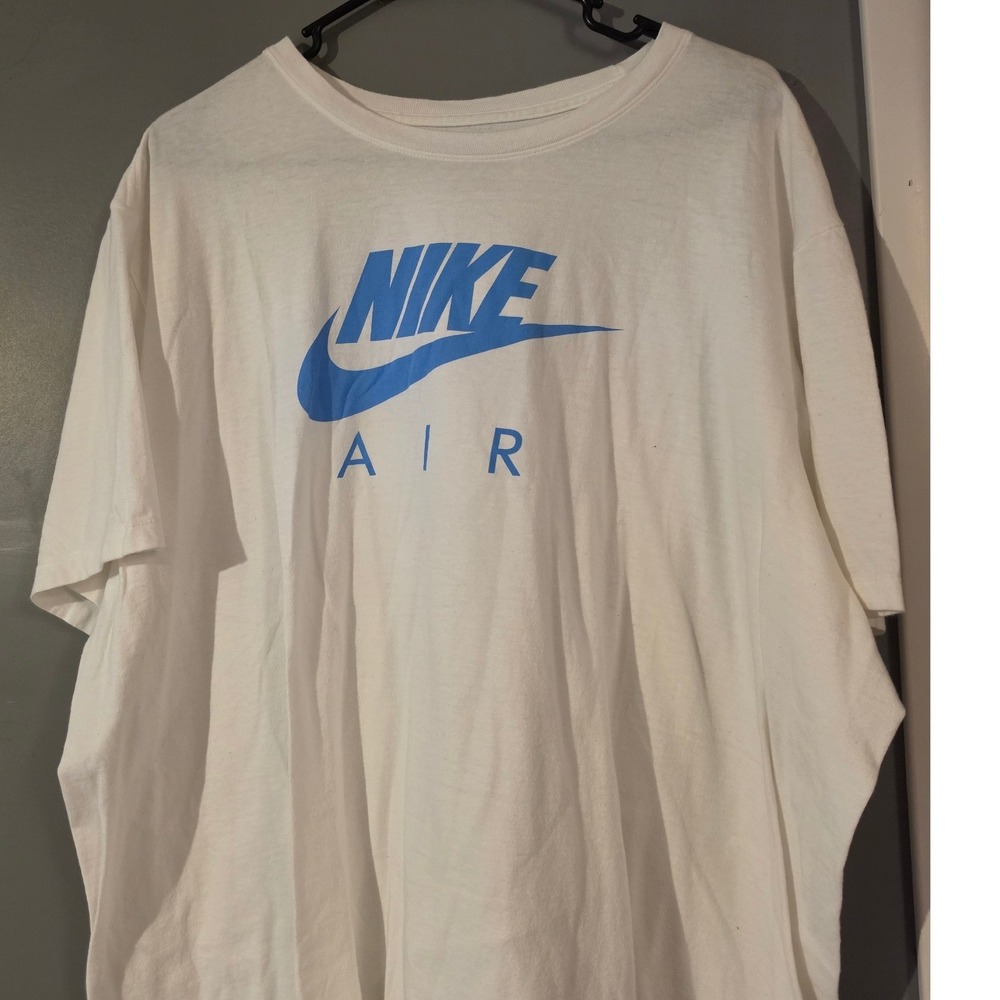 Nike Air Mens T-Shirt White Blue Futura Logo Graphic Tee 3XL
